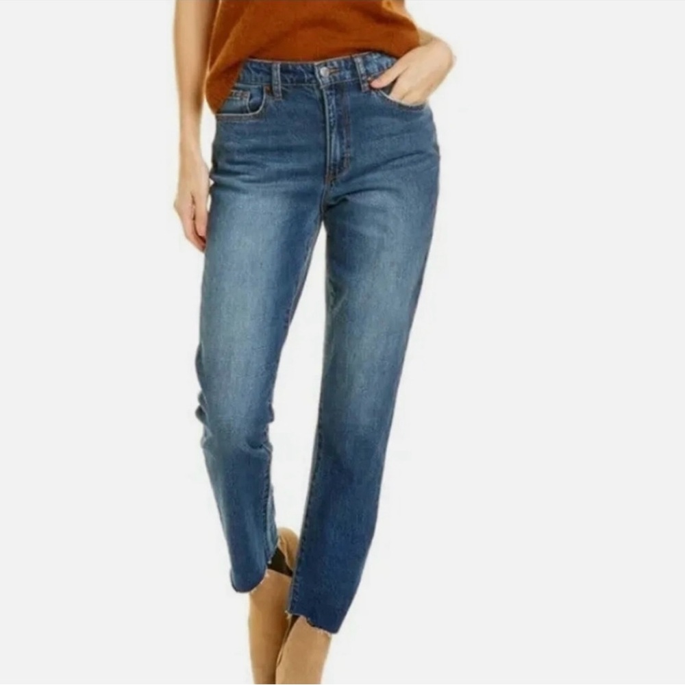 Joes Jeans Paula Medium Wash High Rise Straight Ankle Denim